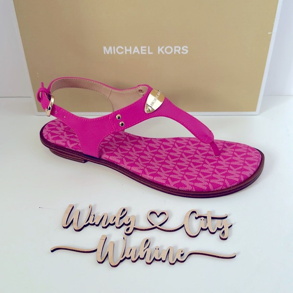 NIB Michael Kors Cerise Sandals Sz 7, Pink - Picture 1 of 9